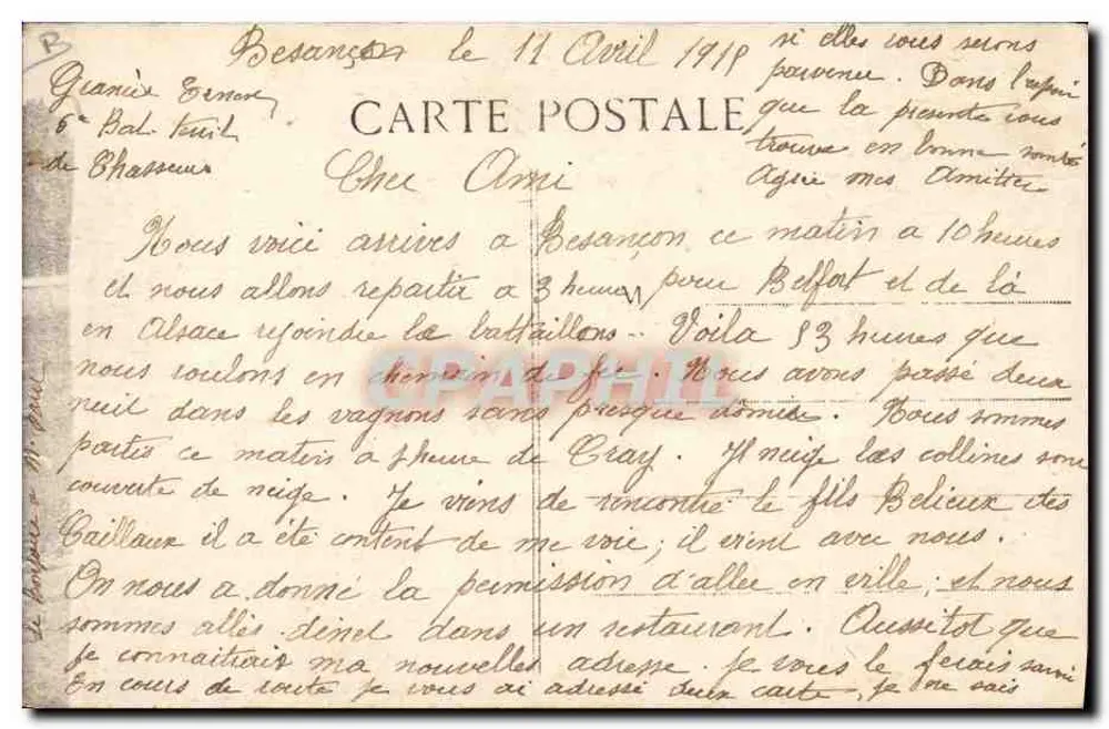 Besançon — Ausflug in die Franche-Comté — Ingenieurarbeiten — Verlag L. Gaillard-Prêtre, Nr. 336 - Rückseite