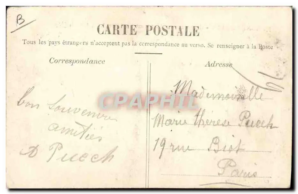 Montpellier - Bau einer 4-Fuß-Baustellenaufzugbrücke — Edition L. J. Albsille, n°77 - Rückseite