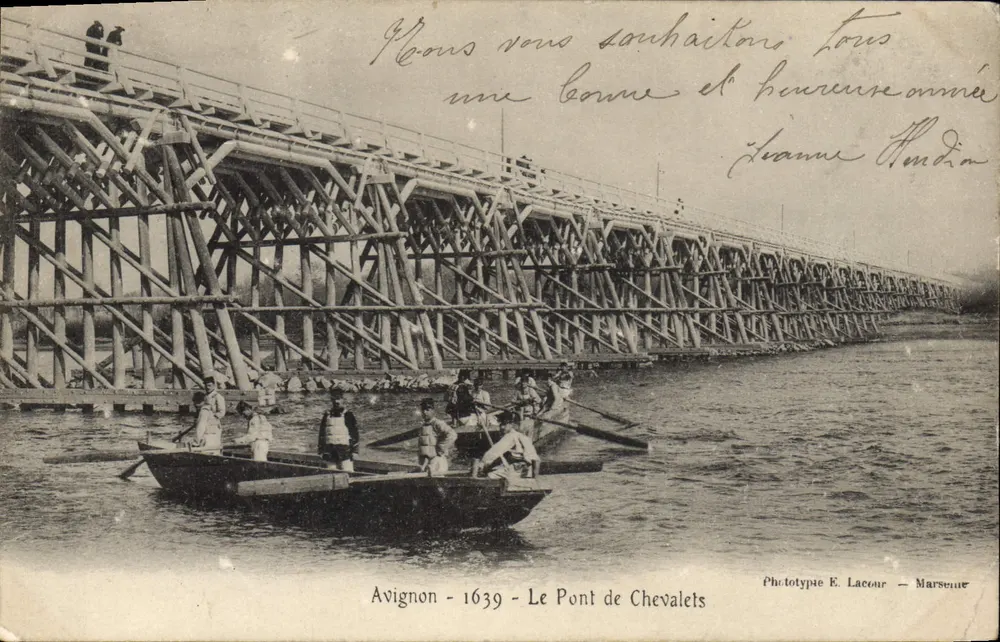 Avignon - 1639 - Der Brücke der Chevalets — Phototype E. Lacour - Marseille - Vorderseite