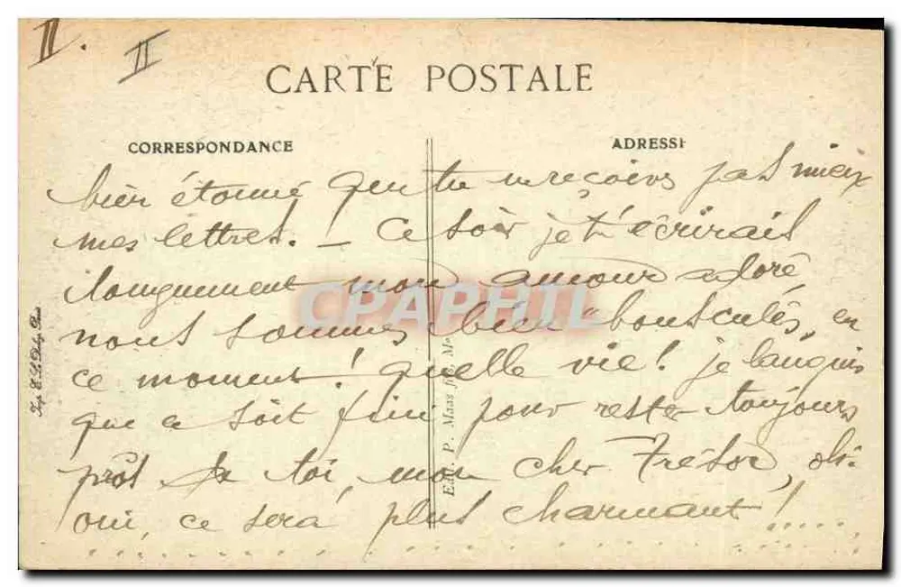 Metz — Kasernen des Ingenieurkorps — Soldaten und Kinder vor den geschnitzten Fassaden - Rückseite
