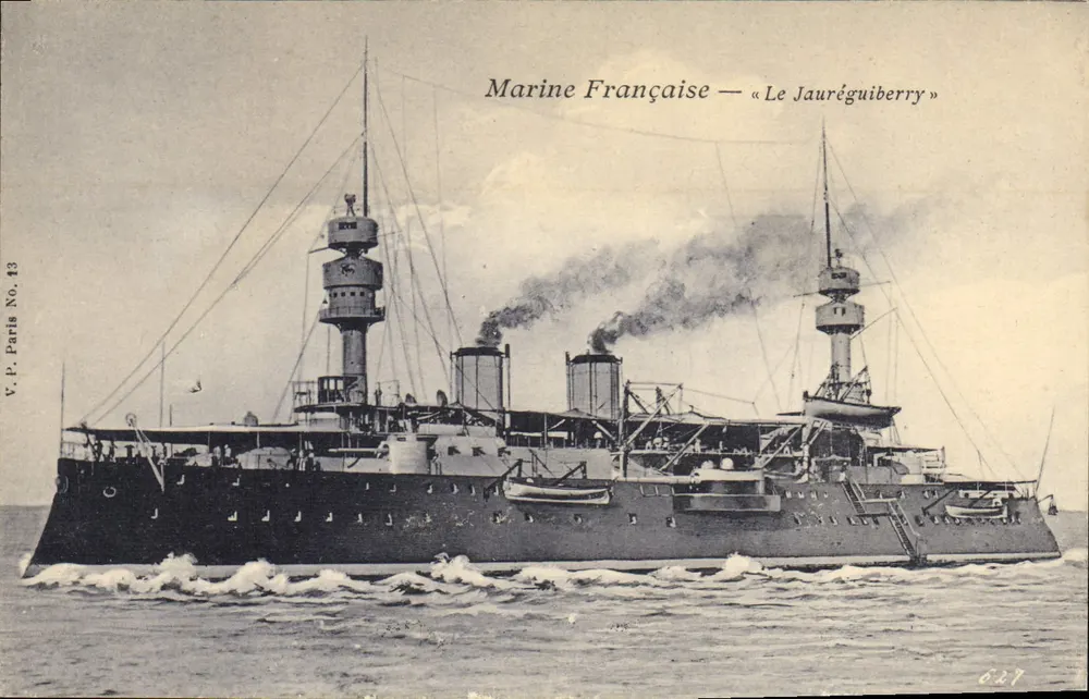 Marinha Francesa — « Le Jauréguiberry » — V.P. Paris No. 13 - Frente