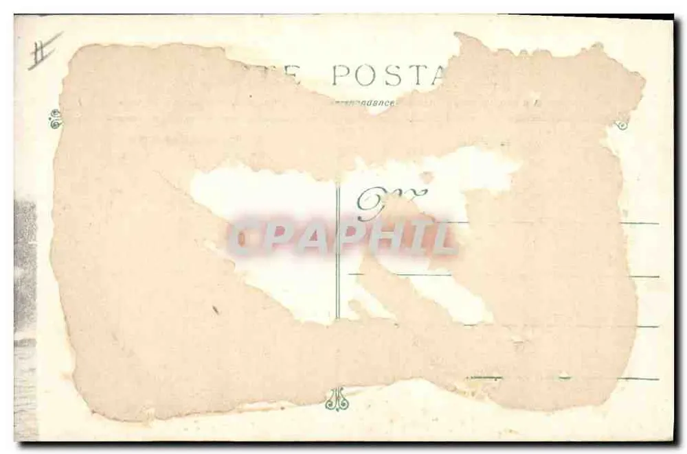 Buque de guerra francés — 65 JUSTICIA — Guirassé con torres — Fototipia Martins 1907 — Toulón - Reverso