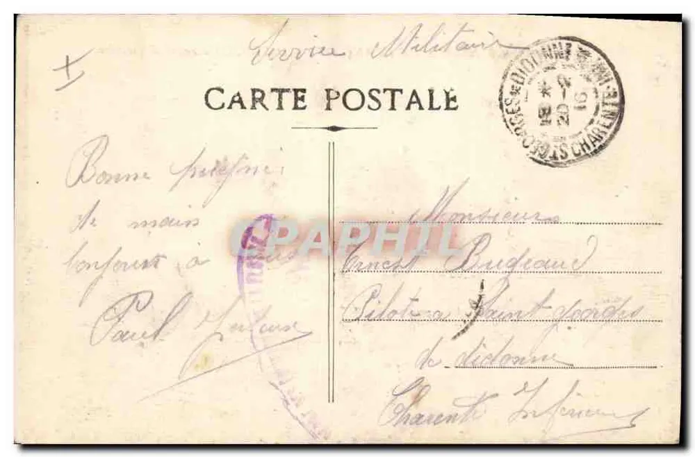 Buque de guerra francés — acorazado Justice — editor Carte Postale - Reverso