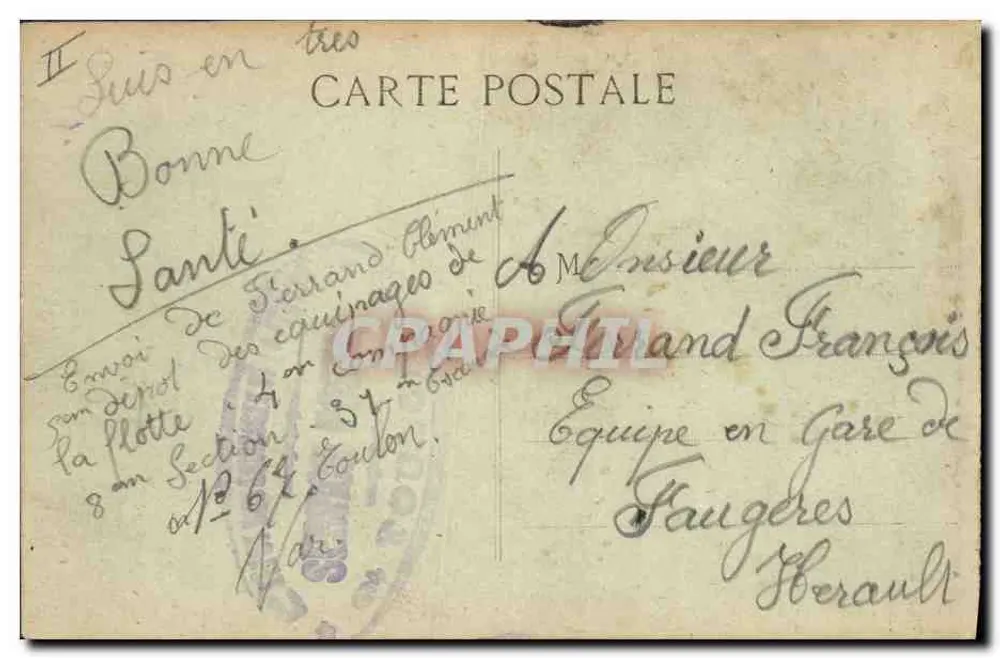 Marine de Guerre — JEAN-BART — Turbinenpanzerkreuzer — L.R. - Rückseite