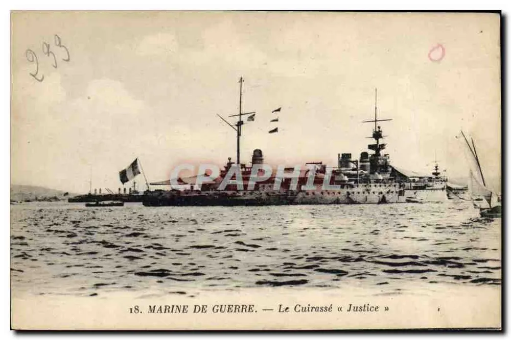 Marinha de Guerra — O Couraçado « Justice » - Frente