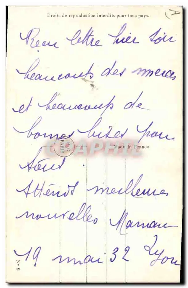 Città dell'Amore — Valzer cantato da Henry Garat — Edizioni Salabert-Parigi - Verso