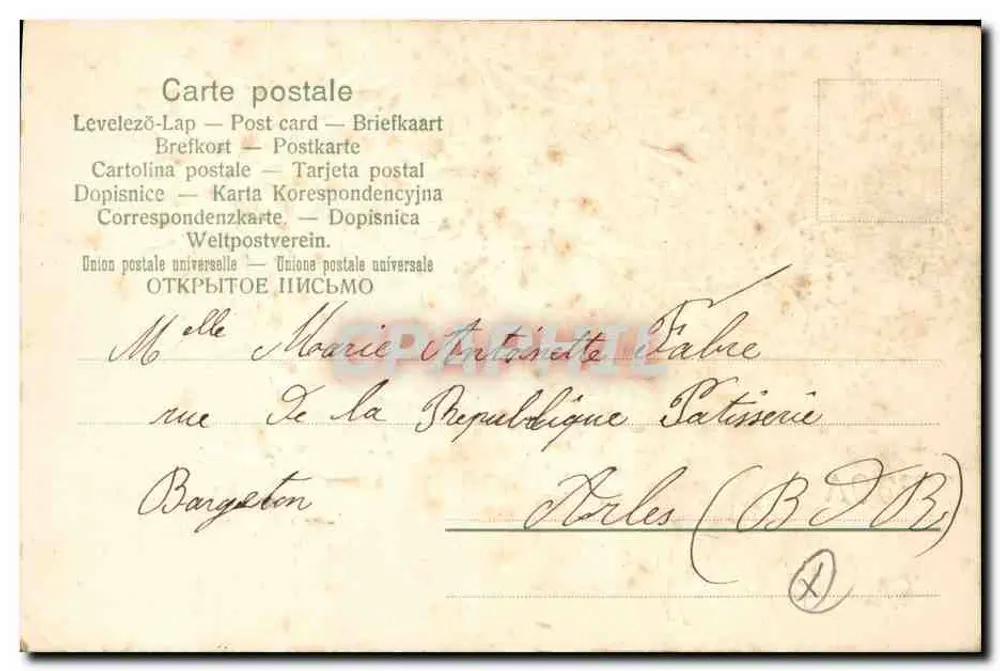 Kwitnie karnacji — 1909 — S.A. de la Poste de Lyon - Rewers