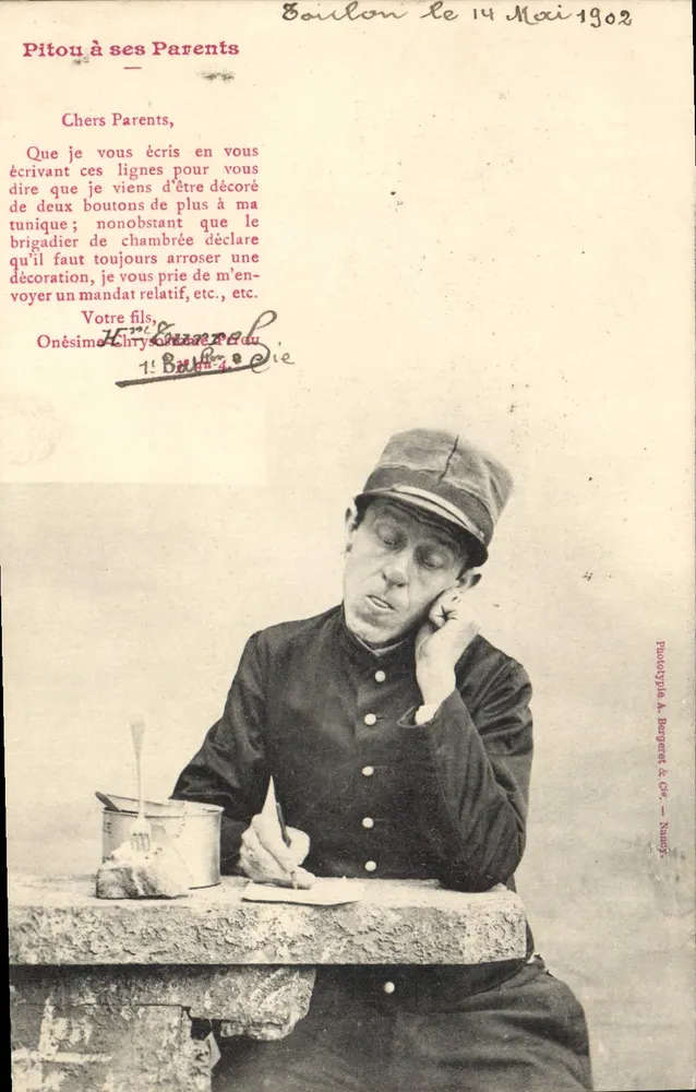 Soldat an seine Eltern — Verlag A. Burguet & Cie, Nîmes — Nr. 4 - Vorderseite