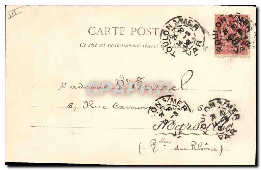 Soldat an seine Eltern — Verlag A. Burguet & Cie, Nîmes — Nr. 4 - Rückseite