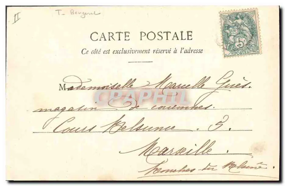 Kinder, die Blumen schenken — Frohe Feier — Fotograf A. BERNARET & Cie, Marseillan - Rückseite