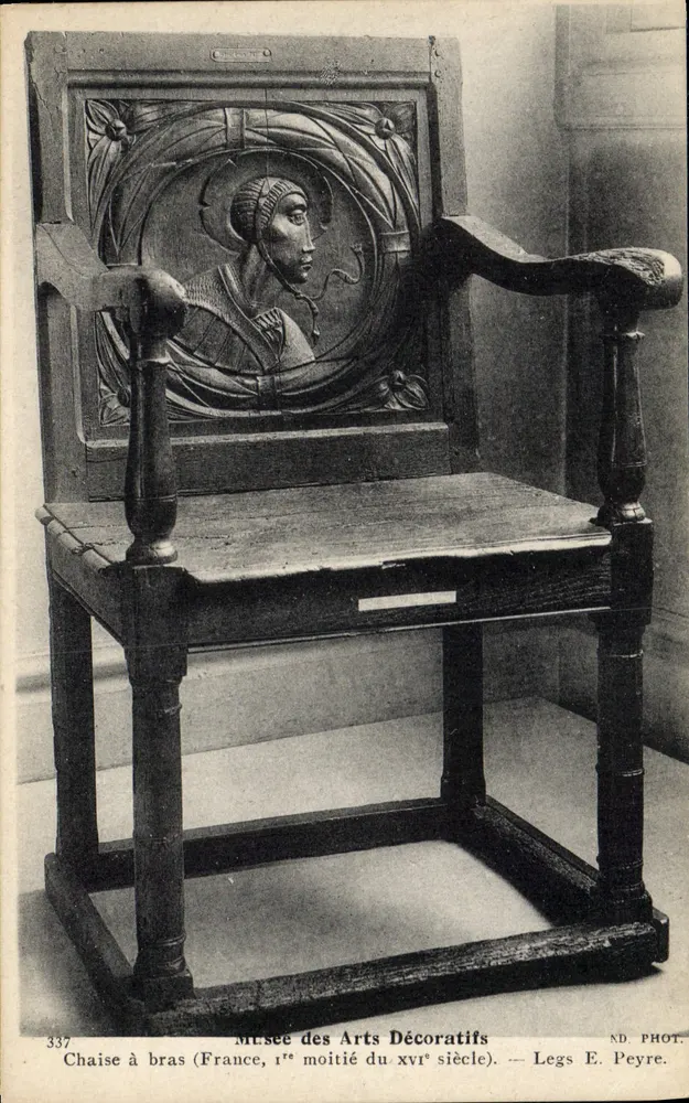 Sessel — Frankreich, erste Hälfte des 16. Jahrhunderts — Musée des Arts Décoratifs, Legs E. Peyre - Vorderseite