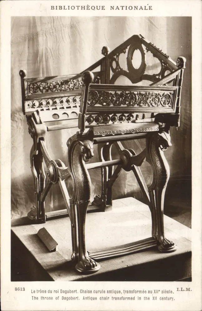 Der Thron des Königs Dagobert — Antike Curule-Steinsessel umgewandelt im 12. Jahrhundert — I.L.M. n° 8613 - Vorderseite
