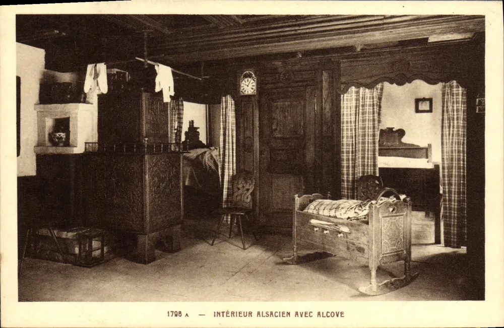 Interior alemão com alcova — 1798 A — Edição Louis Braun - Frente