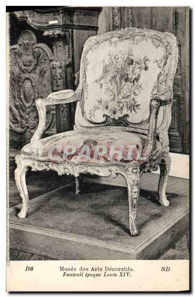 Sessel der Louis-XIV-Ära — Musée des Arts Décoratifs — N° 190 - Vorderseite