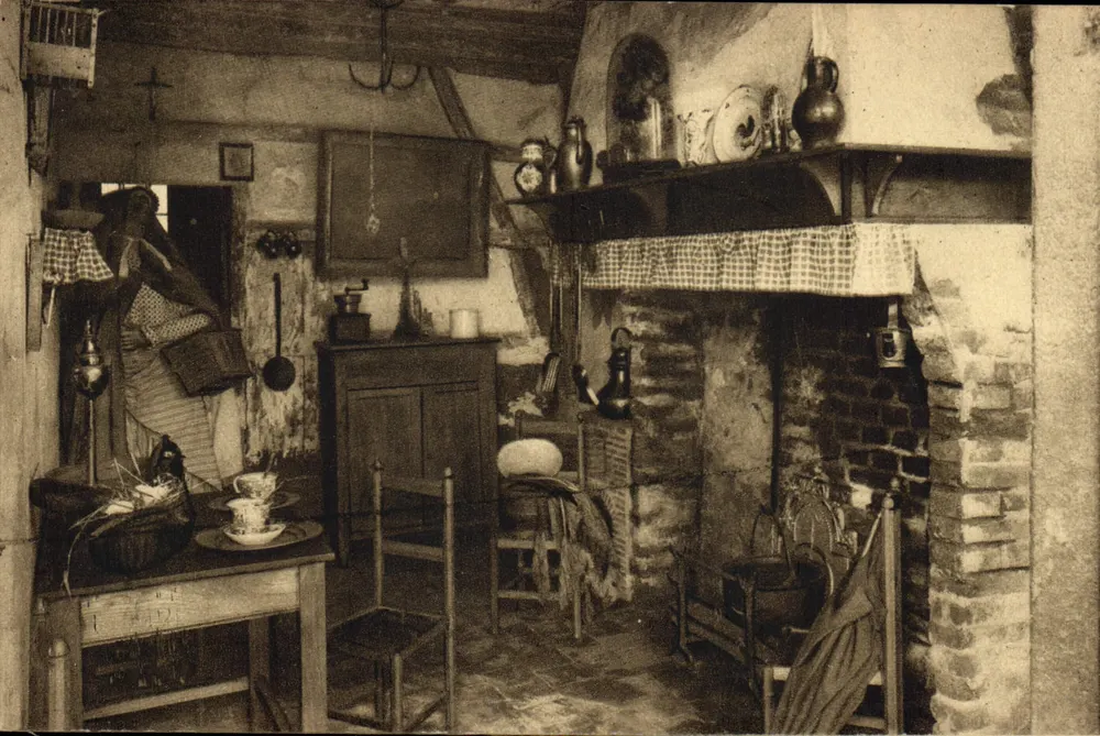 Interior de uma cozinha rustica — Anderlecht, Museu Comunal — n° I - Frente