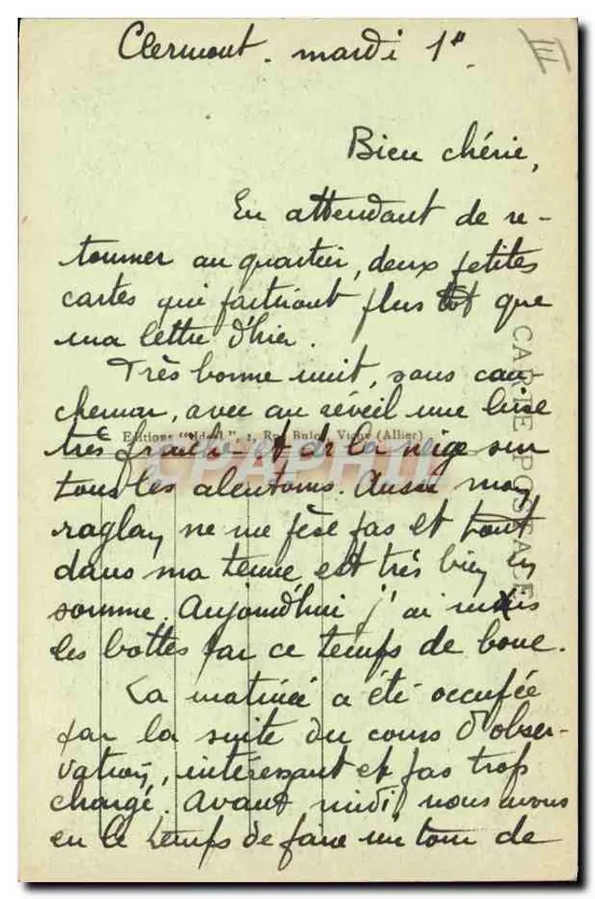 A Auvergne pitoresca — Interior Auvergnat — Editor Ideal, n° 180 - Verso
