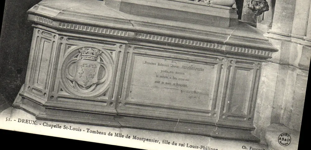 Dreux - Kapelle St-Louis - Grab der Mlle de Montpensier, Tochter des Königs Louis-Philippe - Vorderseite