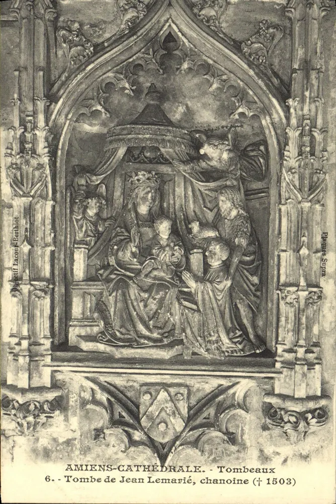 Amiens-Kathedrale — Grabmal von Jean Lemarié, Kanonikus († 1503) — Piécaud & Caron - Vorderseite