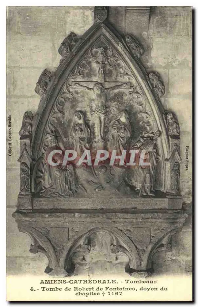 Amiens-Kathedrale - Grabstätten - Grabmal von Robert de Fontaines, Dekan des Kapitels † 1467 - Vorderseite