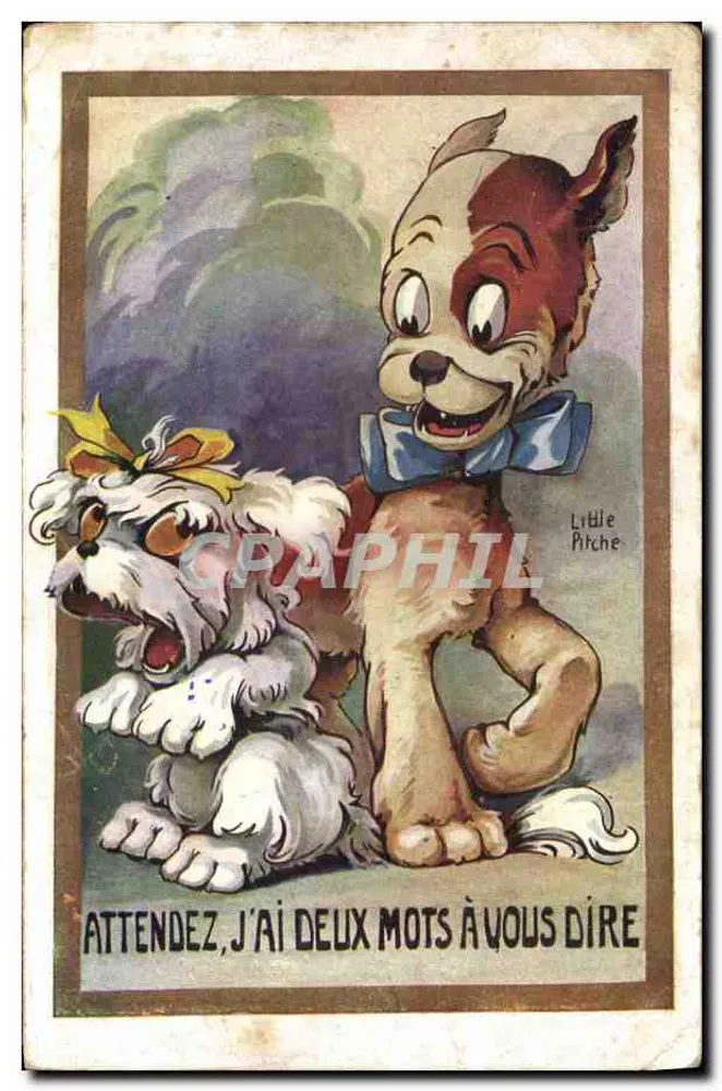 Zwei Welpen — Little Pitché — Verlag Little Pitché, Serie III - Vorderseite