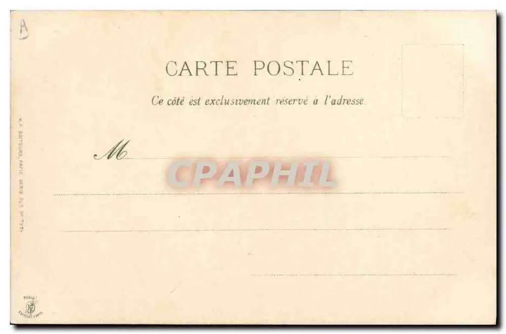 Cão de caça — retrato — editor M. F. LOTTING, Paris - Verso