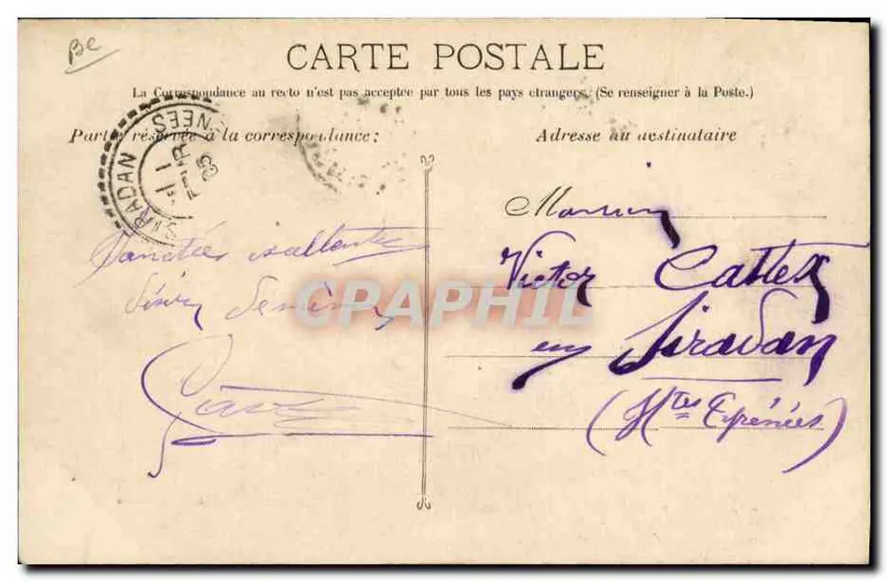 Avignon - Pont à Traille durch das 7. Ingenieurregiment — Edit. Prévot, R. de la République, Avignon - Rückseite