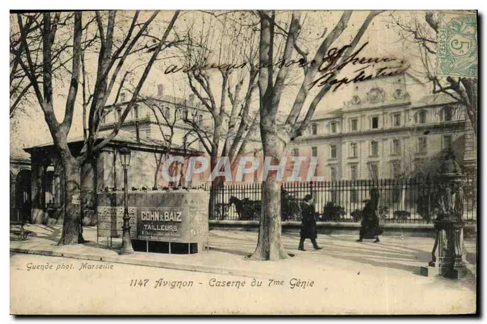 Avignon - Caserne du 7me Génie — Guennde phot. Marseille, n°1147 - Vorderseite