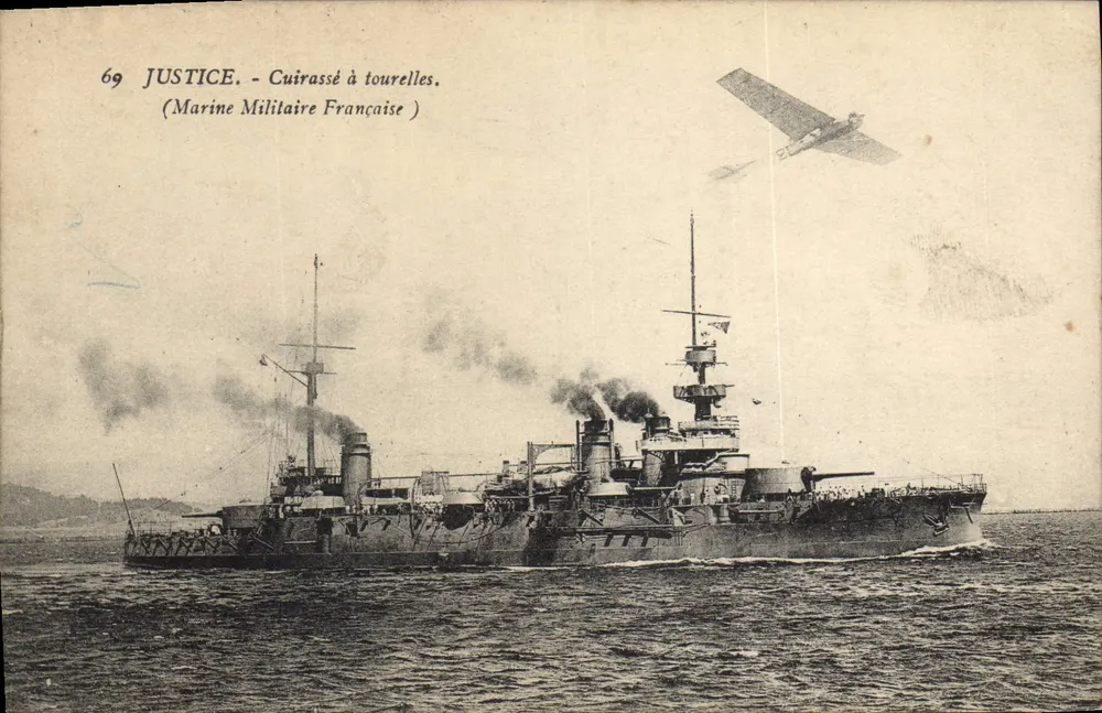Gerechtigkeit - Panzerkreuzer mit Turm — Französische Marine - Vorderseite