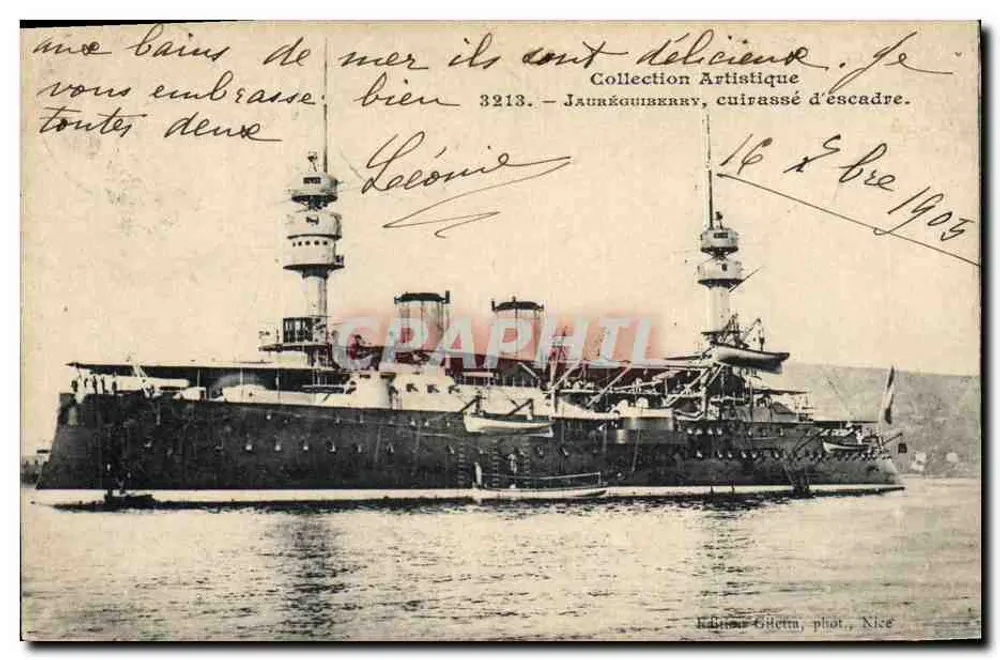 Schlachtschiff — Künstlerische Sammlung, Nr. 3213 — Verlag Ghema, Foto Nice - Vorderseite