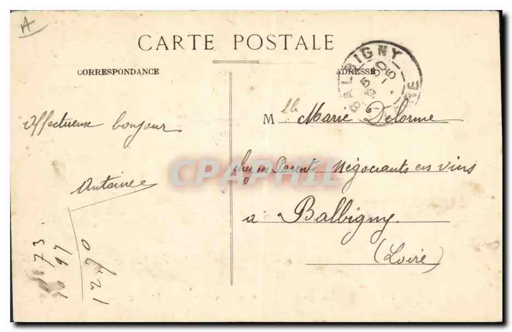 Toulon - Marinha de Guerra - « Justiça », Couraçado de 1º Grau - B.C. - Verso