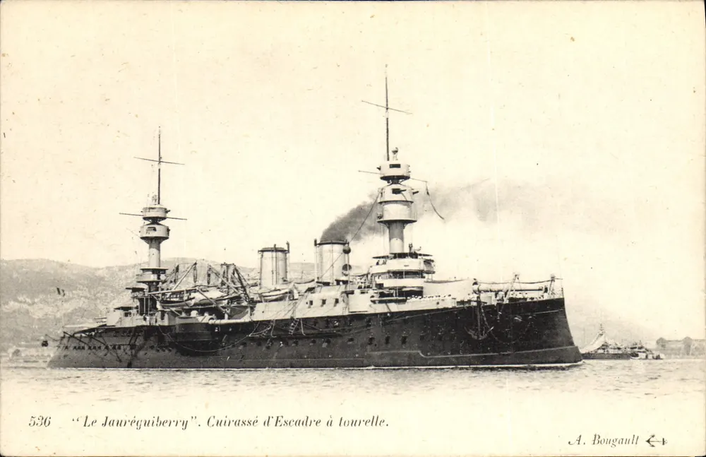Le Jauréguiberry — Panzerkreuzer mit Turm — A. Bougault Nr. 536 - Vorderseite