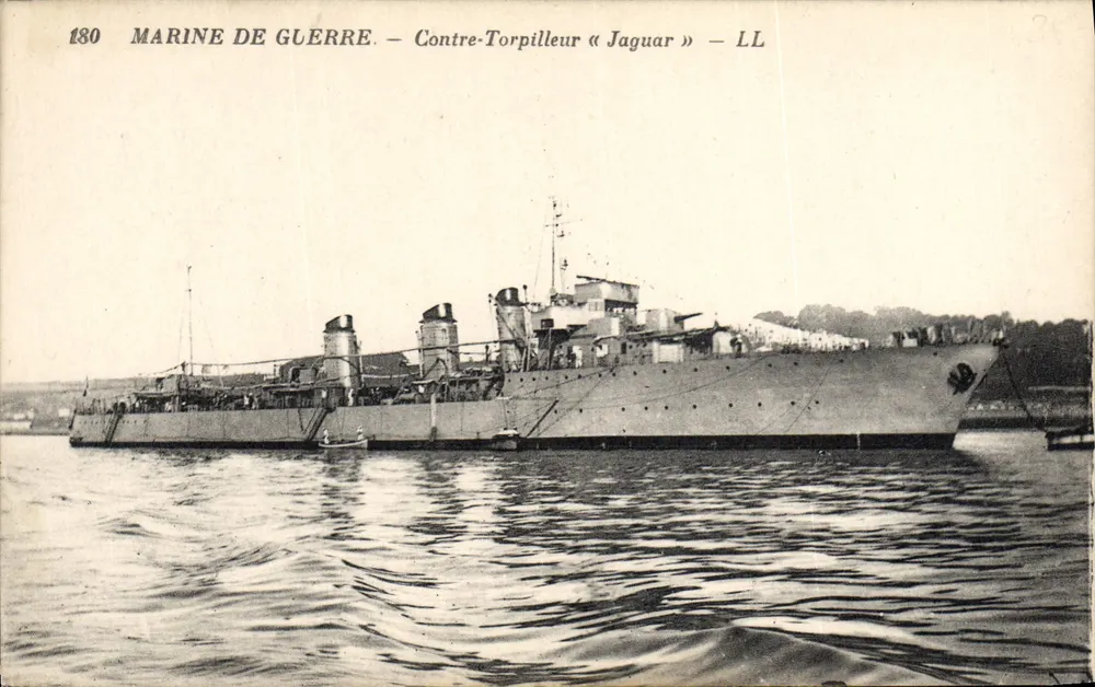 Contratorpedier « Jaguar » — Marine van Oorlog — n°180 - Voorkant