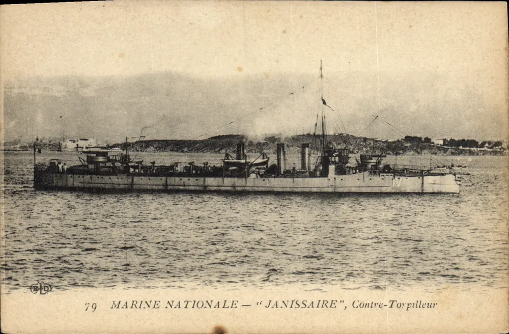 Marina Nazionale — "Janissaire", Contro-Torpediniera — Editore C.P.D. n°79 - Recto