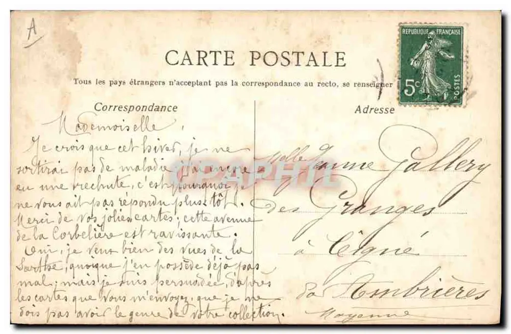 Manz'ell Pervenche — Walzer — von Gaston Maquis und Will - Rückseite