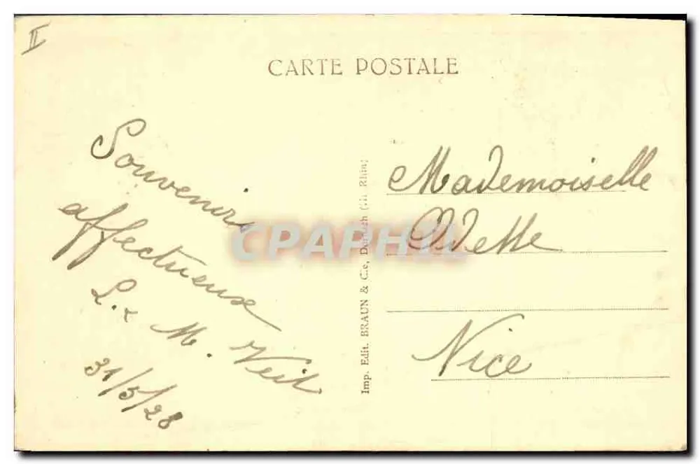 O Velho Poço — editor BRAUN & Cie, Dijon — n° 265 A - Verso