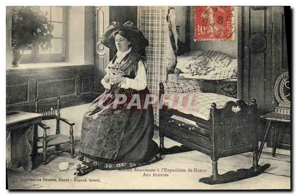 Alsatische Wohnung auf der Nancy-Ausstellung — Aufmerksam — Imprimeries Réunies, Nancy - Reproduktion verboten - Vorderseite