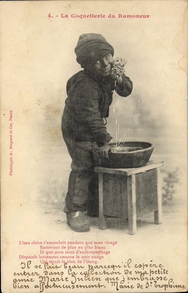 Die Schmuckhaftigkeit des Schornsteinfegers — Serie 4 — Phototypie A. Bergeret et Cie, Nancy - Vorderseite