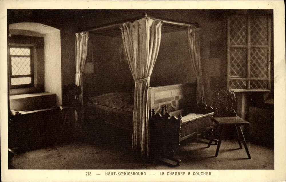 Haut-Kœnigsburg — Das Schlafzimmer — Verlag Braun & Cie, Druck Muthouse-Dornach - Vorderseite
