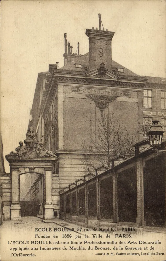 Schule Boullé — 57 rue de Reuilly — Paris — Verlag Lourte & M. Petitin - Vorderseite