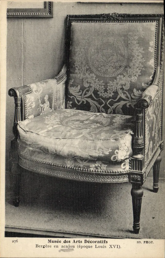 Eiche Armlehnstuhl (Louis XVI-Zeit) — Musée des Arts Décoratifs — ND. PHOT. n° 276 - Vorderseite