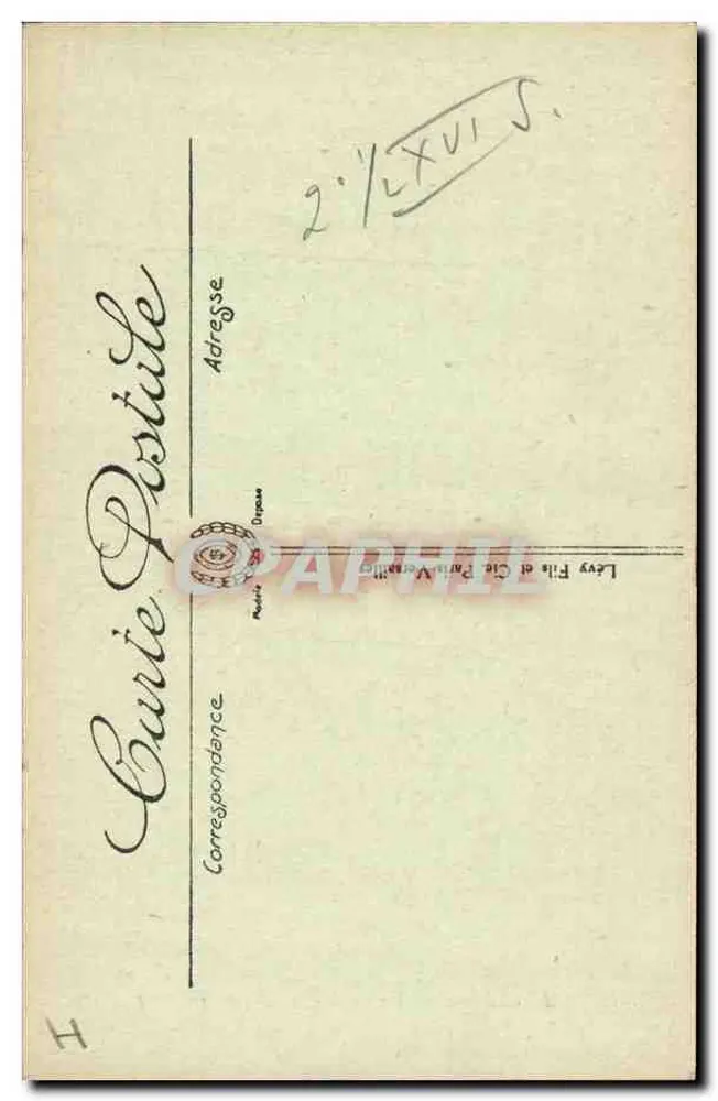 Pau — O Castelo — O Leito de Jeanne d'Albret — L.L. - Verso