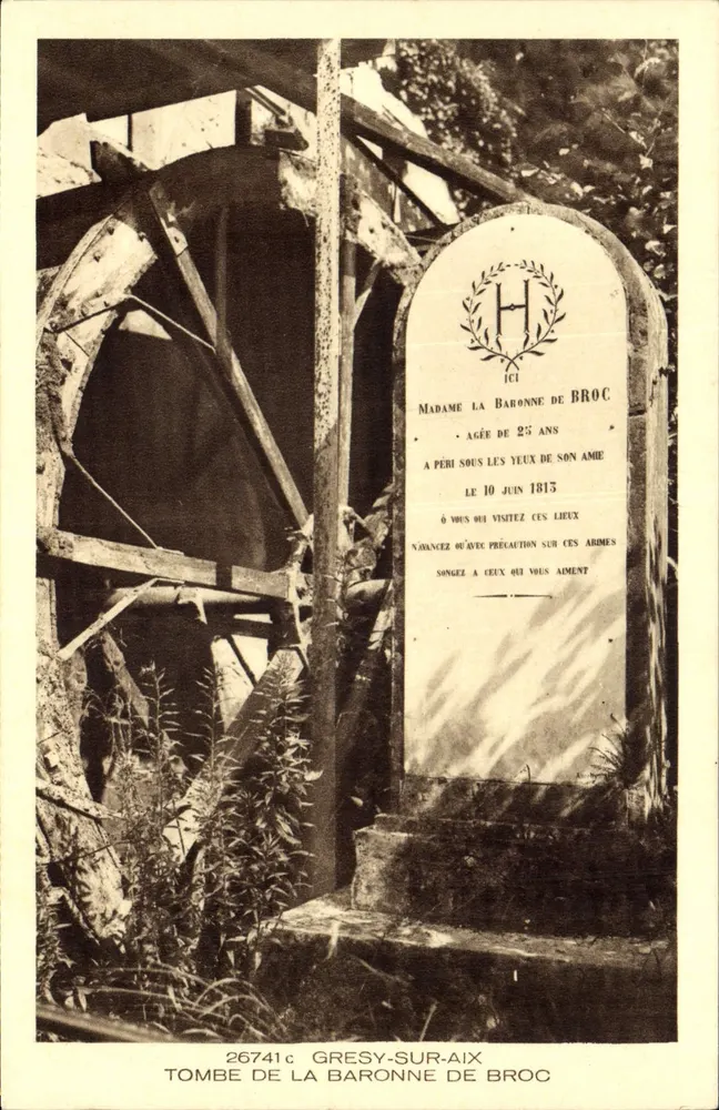 Tumba da Baronesa de Broc — Gresy-sur-Aix — série 26741c - Frente