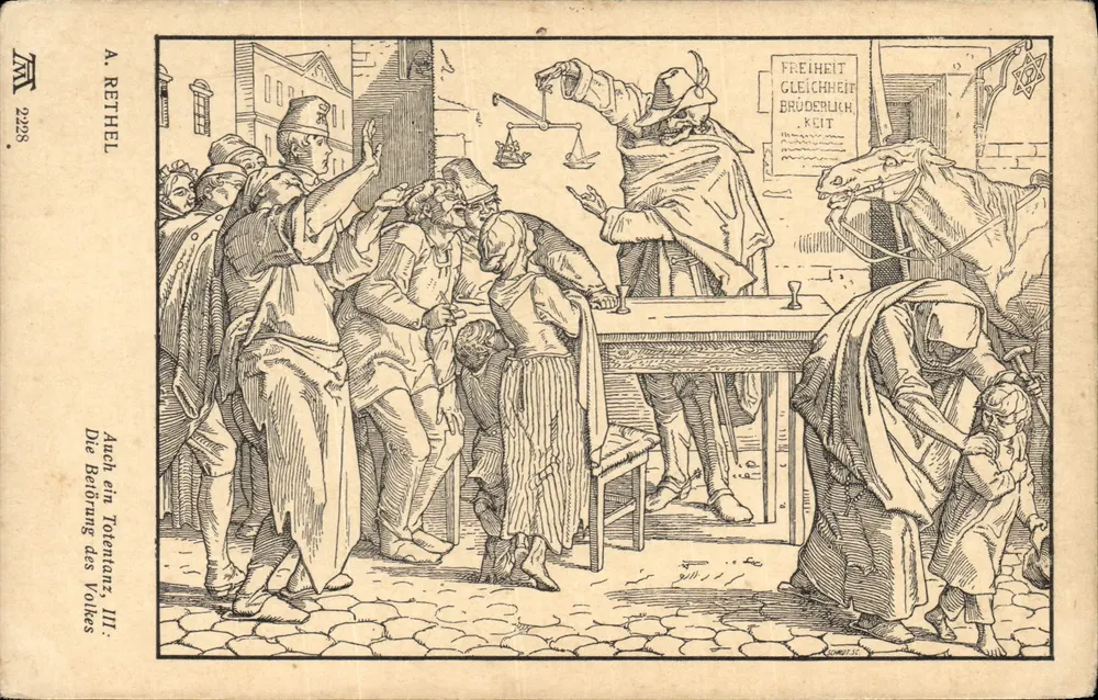 A Peste — III. A Libertação do Povo — Alfred Rethel - Frente