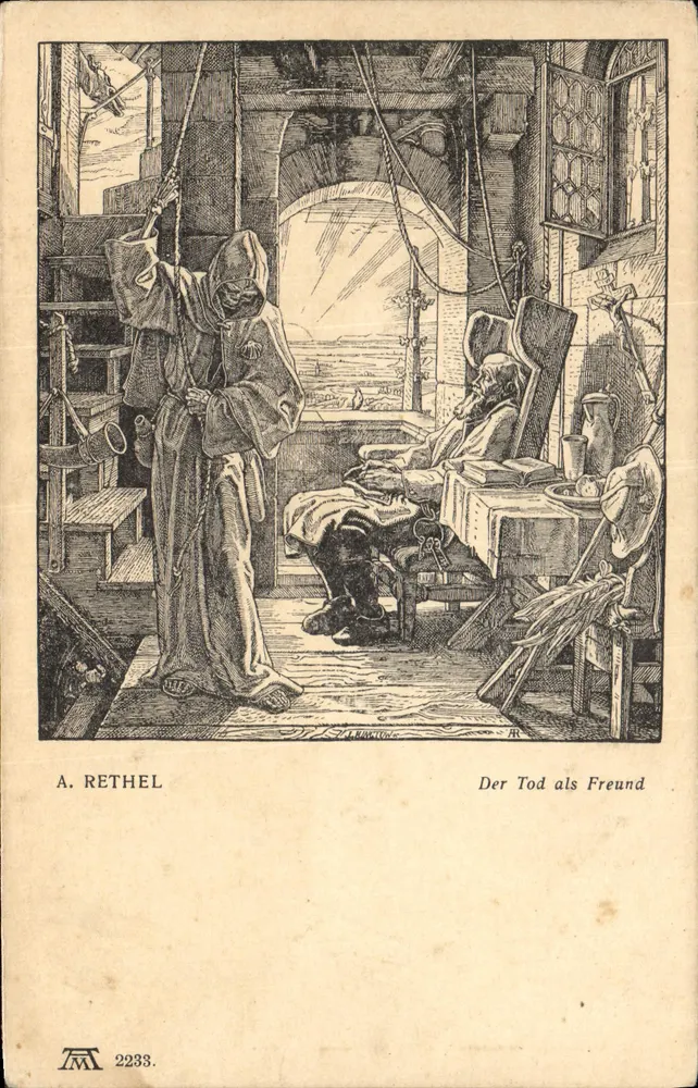 A Morte como Amigo — A. Rethel — série 2233 - Frente
