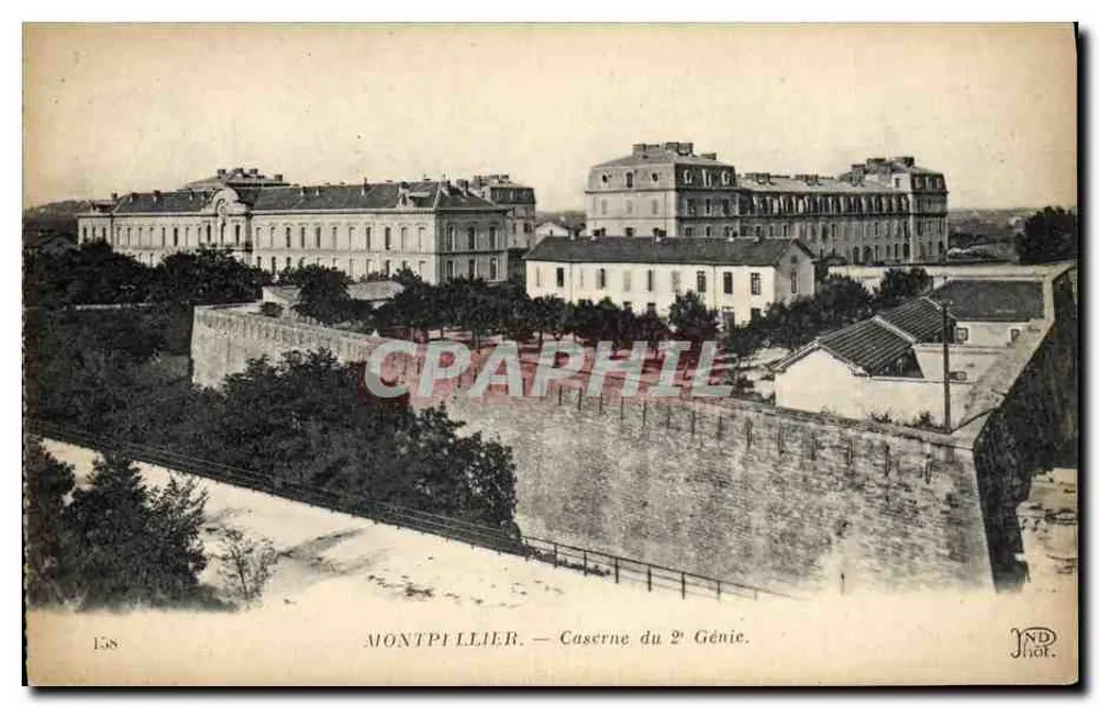 Montpellier — Kasernen des 2. Ingenieur-Regiments — JND. Hat. - Vorderseite