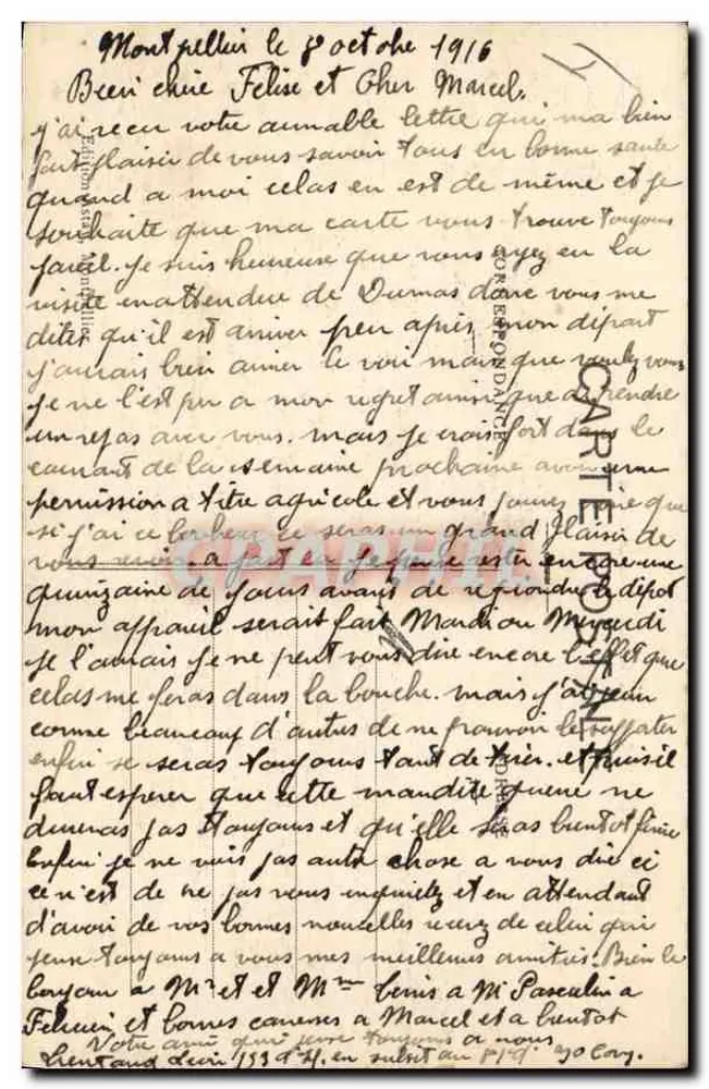 Montpellier — Citadel des 2e Génie — Unbekannter Verleger, Nr. 11 - Rückseite