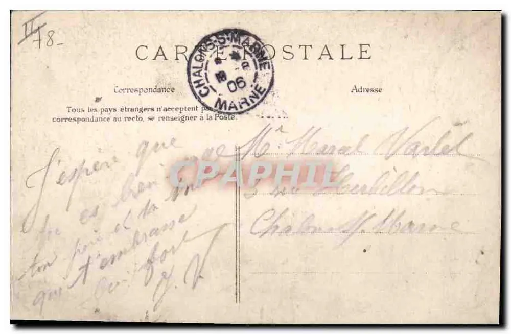 Versailles — Schule für Artillerie und Ingenieurwesen — E. L. D. - Rückseite