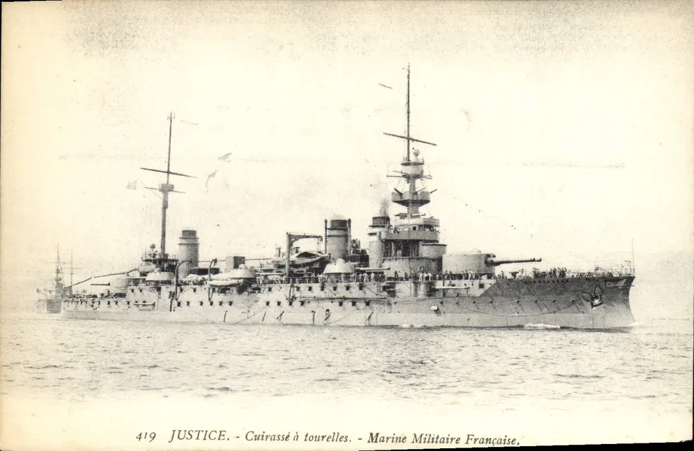 Cuirassé Justice — Marinha Militar Francesa — n° 419 - Frente