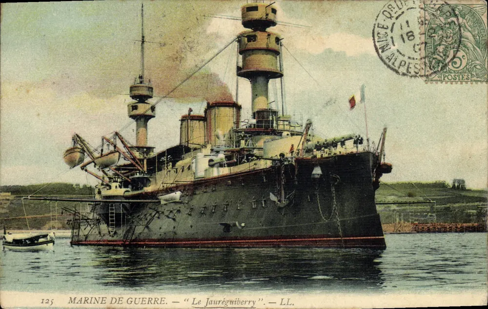 O Jauréguiberry — Marinha de Guerra — LL. — Editor: Postes, n° 125 - Frente