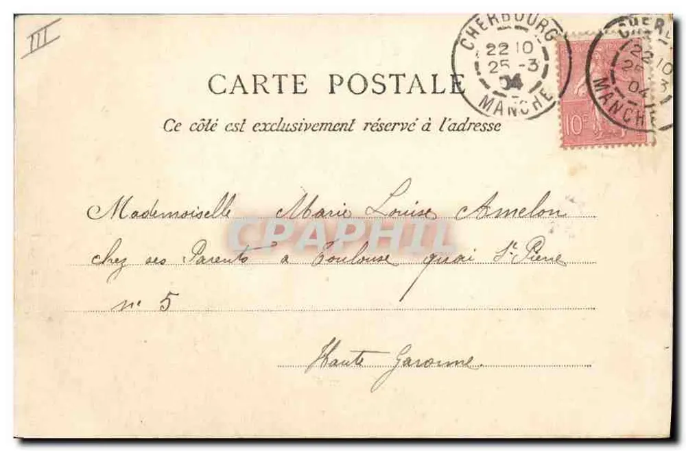 Het Kruiserijvaartuig "Jeanne d'Arc" — St-Malo, Cherbourg — G.F. — n°56 - Achterkant